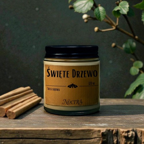 świeca sojowa święte drzewo palo santo drzewo sandałowe