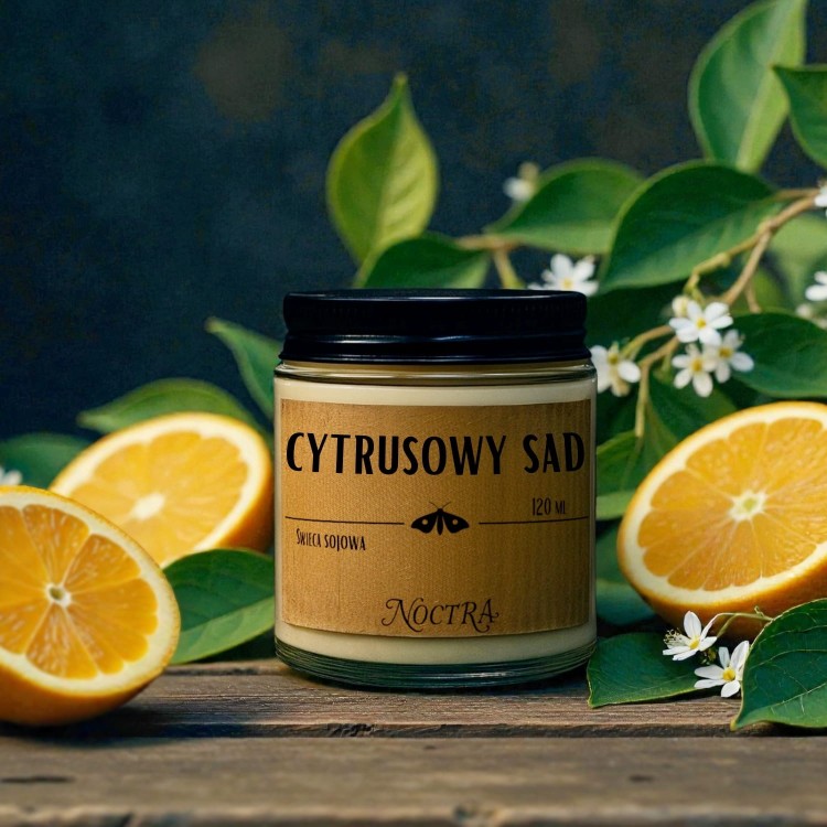 świeca sojowa cytrusowy sad